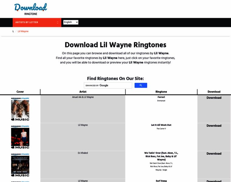 Lilwayne.download-ringtone.com thumbnail