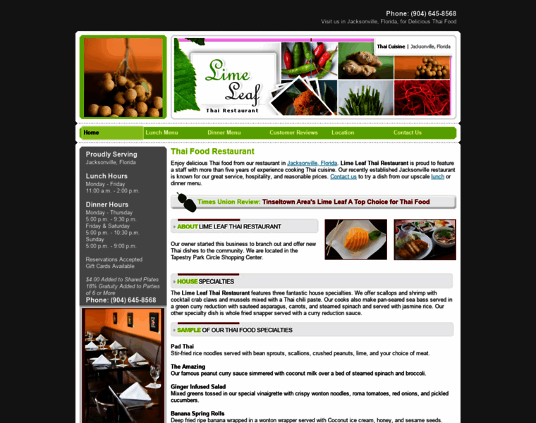 Limeleafrestaurant.com thumbnail