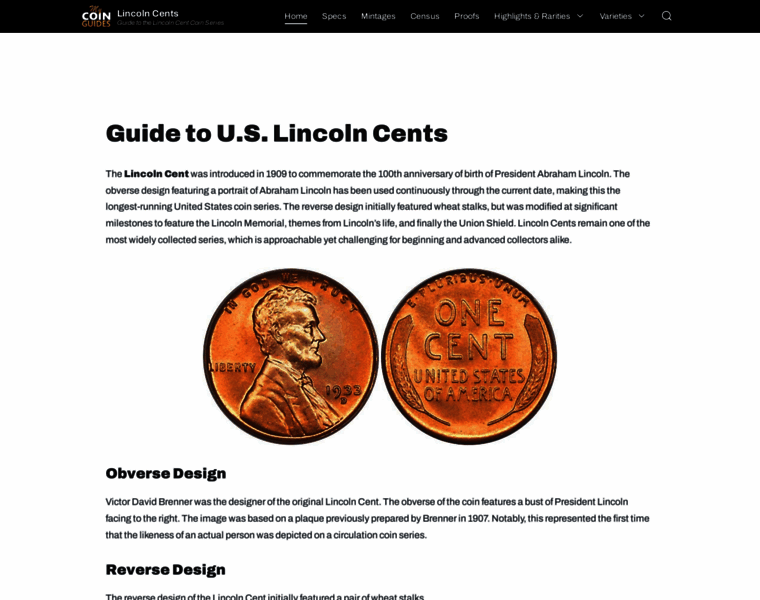 Lincolncents.net thumbnail
