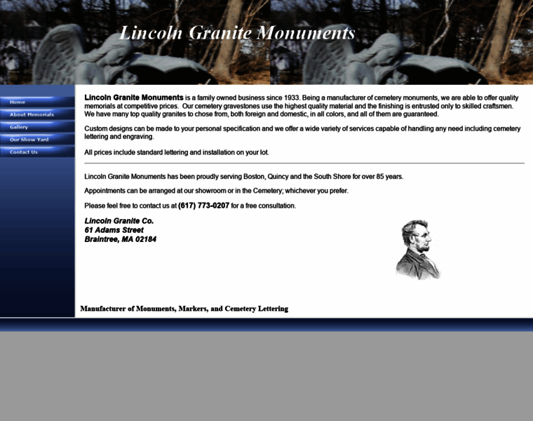 Lincolngranitemonuments.com thumbnail