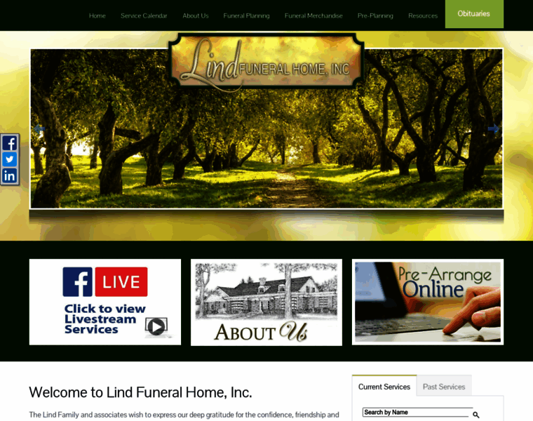 Lindfuneralhome.com thumbnail