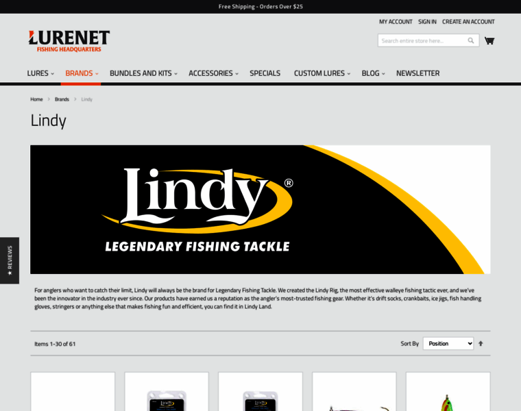 Lindyfishingtackle.com thumbnail