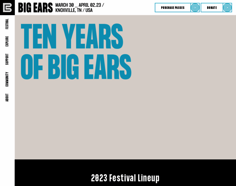 Lineup.bigearsfestival.com thumbnail