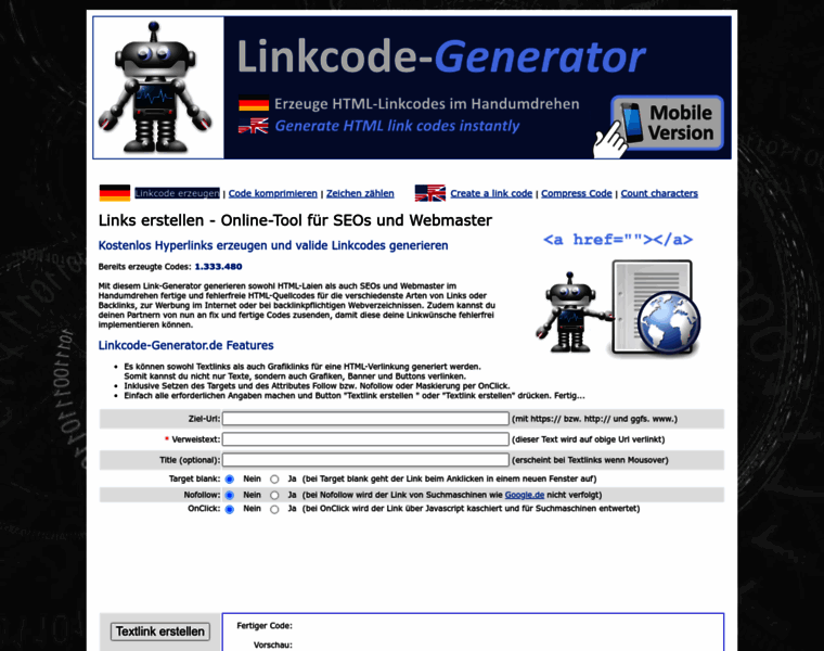 Linkcode-generator.de thumbnail
