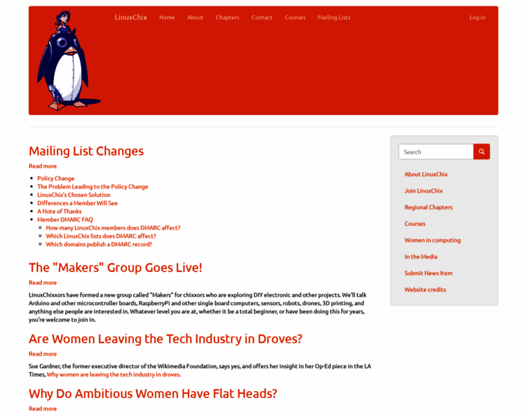Linuxchix.org thumbnail