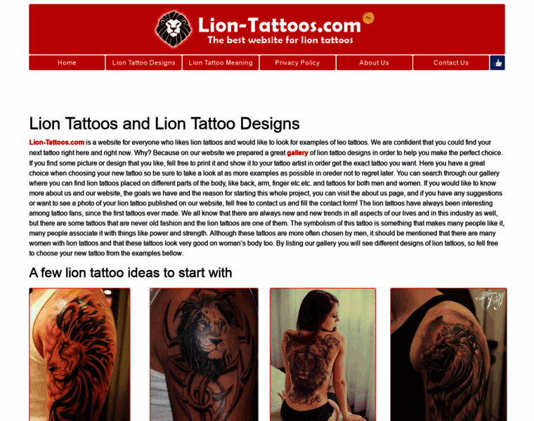Lion-tattoos.com thumbnail