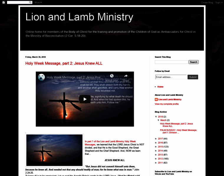 Lionandlambministry.com thumbnail