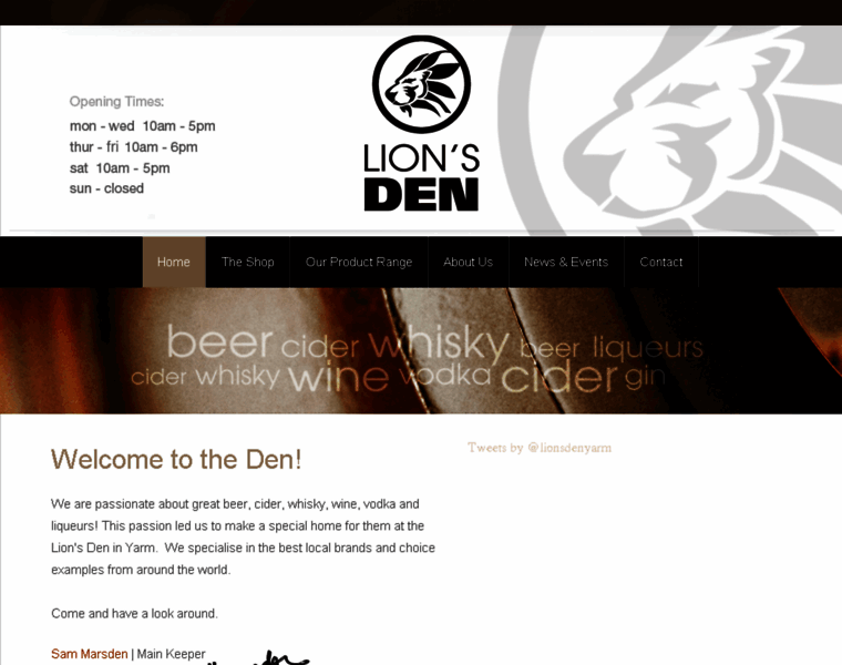 Lionsdenbeers.co.uk thumbnail