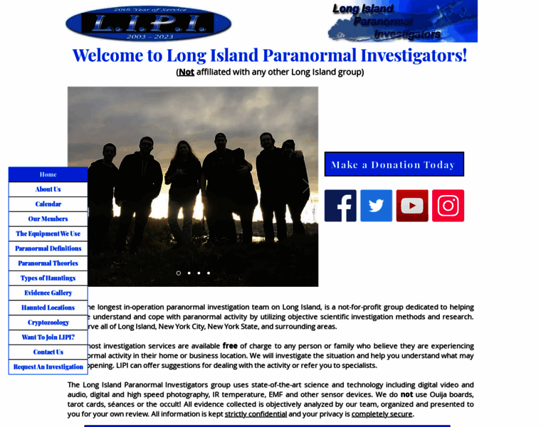 Liparanormalinvestigators.com thumbnail