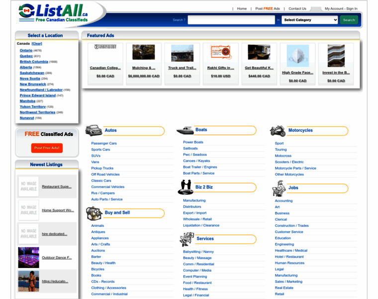 Listall.ca thumbnail