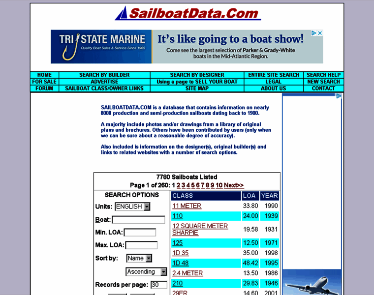 listings.sailboatdata.com at WI. Sailboatdata.com is the worlds largest ...