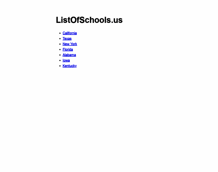 Listofschools.us thumbnail