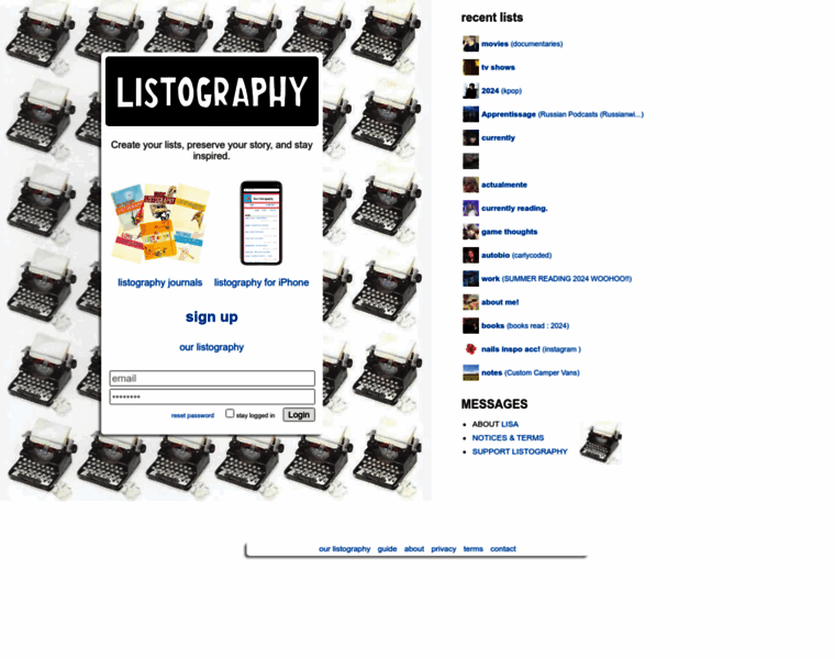 Listography.com thumbnail
