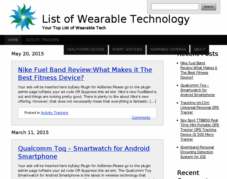 Listwearabletechnology.com thumbnail