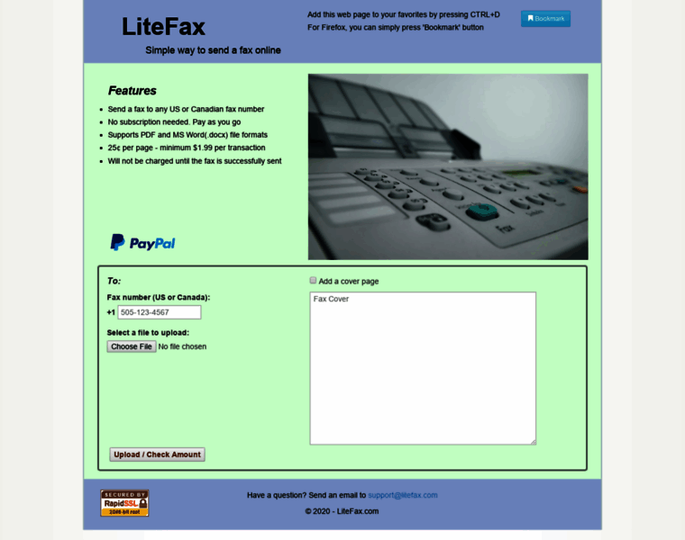 Litefax.com thumbnail