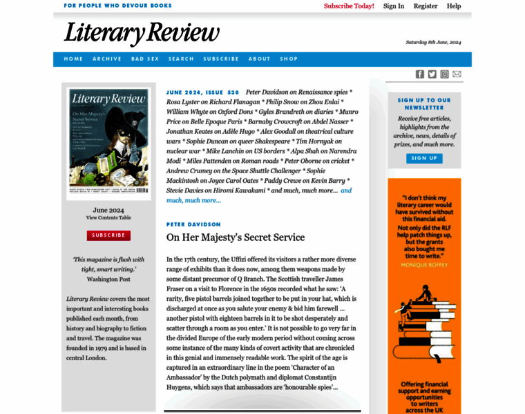 Literaryreview.co.uk thumbnail