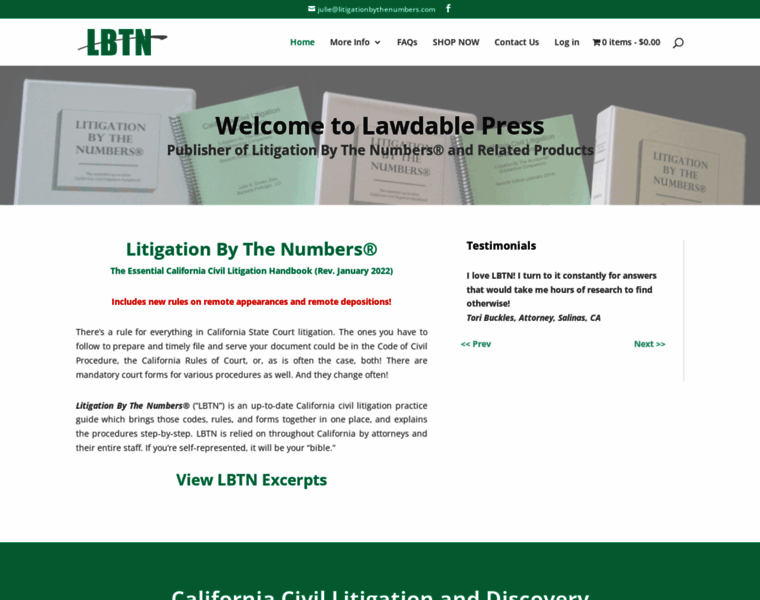 Litigationbythenumbers.com thumbnail