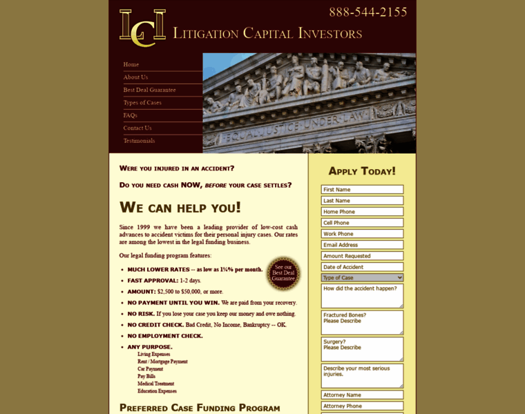 Litigationcapitalinvestors.com thumbnail