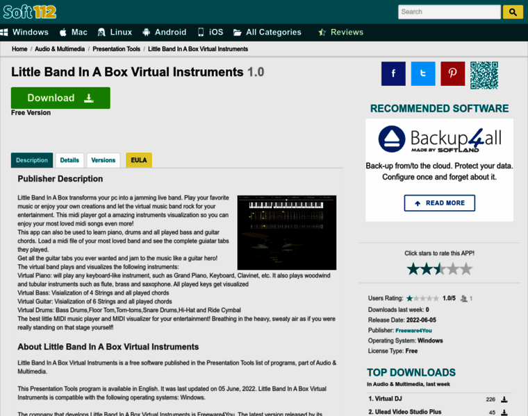 Little-band-in-a-box-virtual-instruments.soft112.com thumbnail