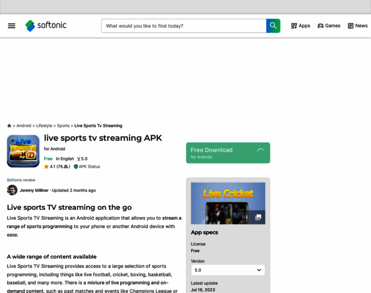 Live-sports-tv-streaming.en.softonic.com thumbnail
