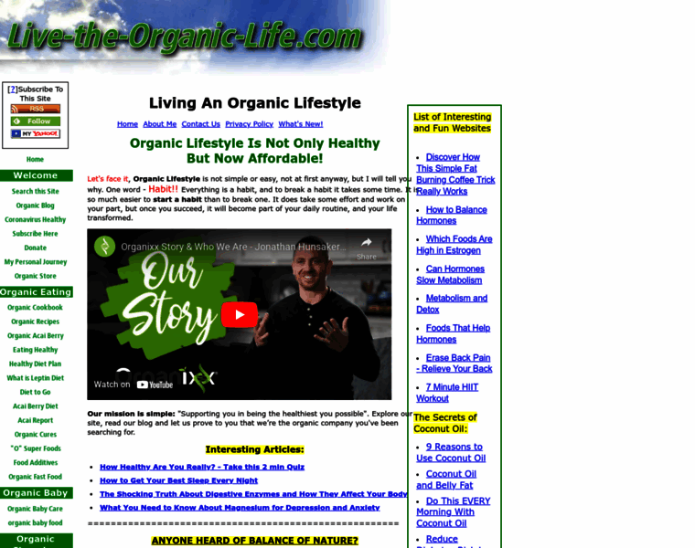 Live-the-organic-life.com thumbnail