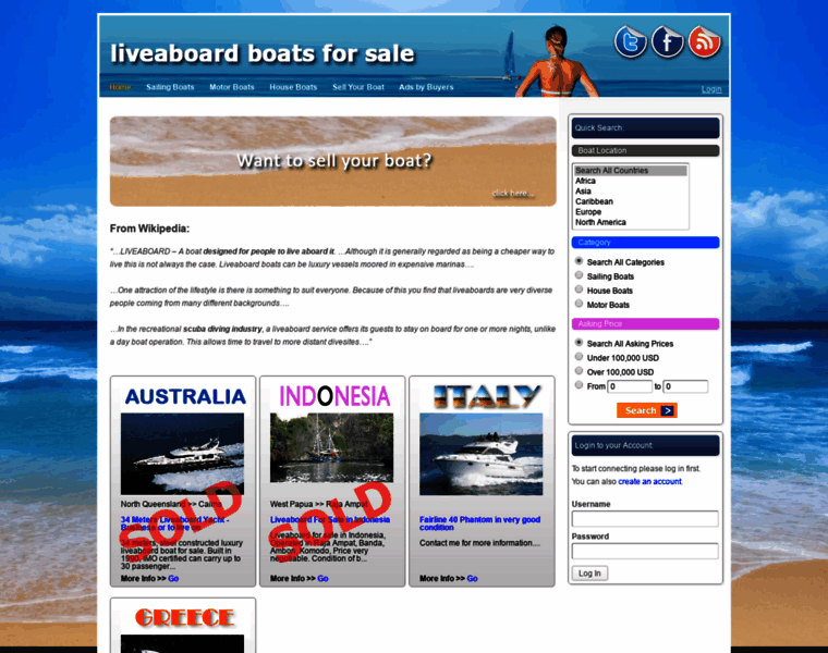 Liveaboardboatsforsale.com thumbnail