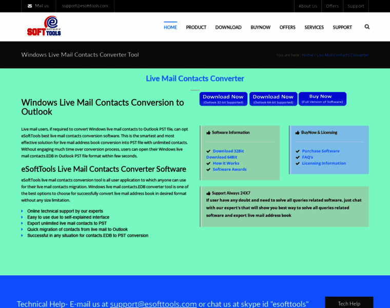 Livemailcontactsconversion.esofttools.com thumbnail