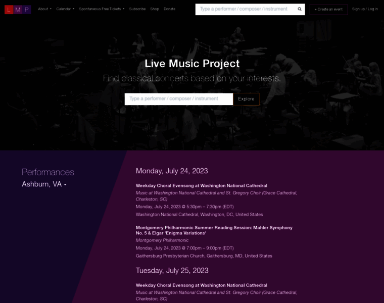 Livemusicproject.org thumbnail