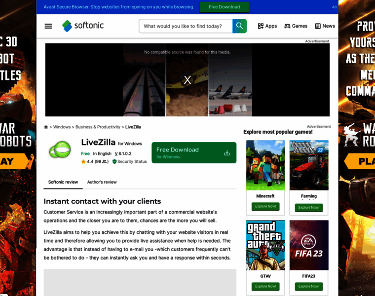 Livezilla.en.softonic.com thumbnail