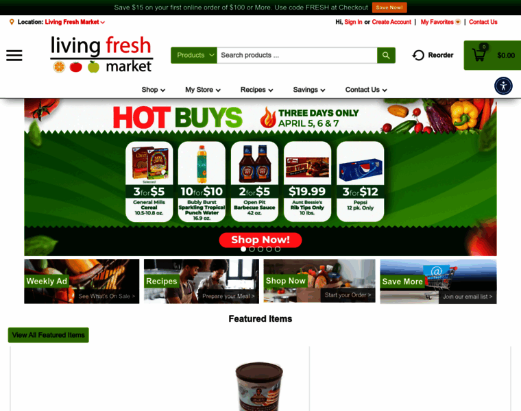 Livingfreshmarket.com thumbnail