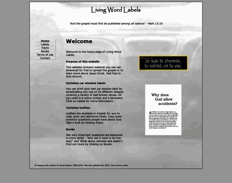Livingwordlabels.co.uk thumbnail