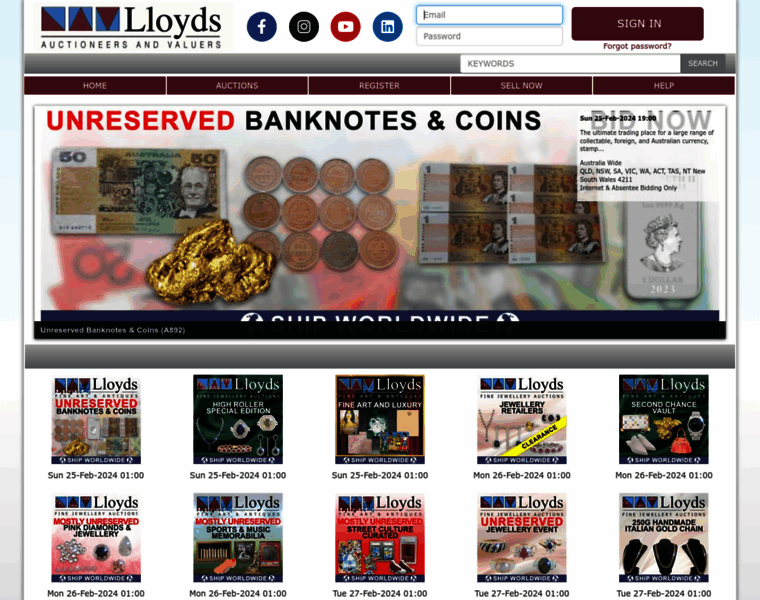 Lloydsauctions.com thumbnail