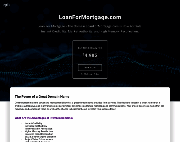 Loanformortgage.com thumbnail