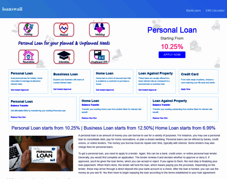 Loanswall.com thumbnail