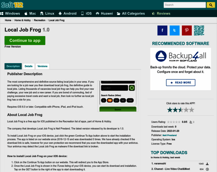 Local-job-frog-ios.soft112.com thumbnail
