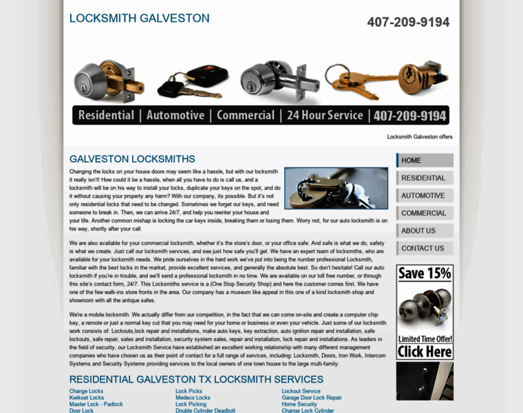 Locksmith-galveston.com thumbnail