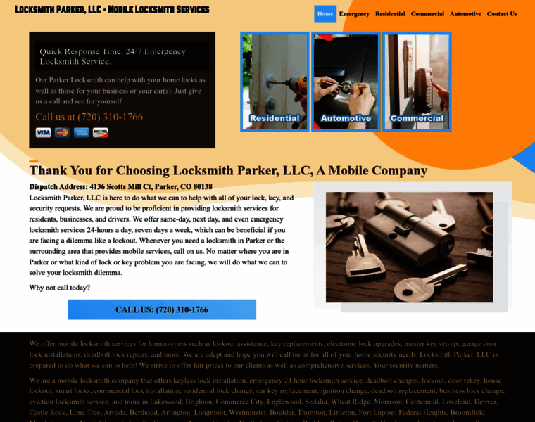 Locksmithsparker.com thumbnail