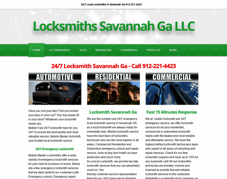 Locksmithssavannahga.com thumbnail