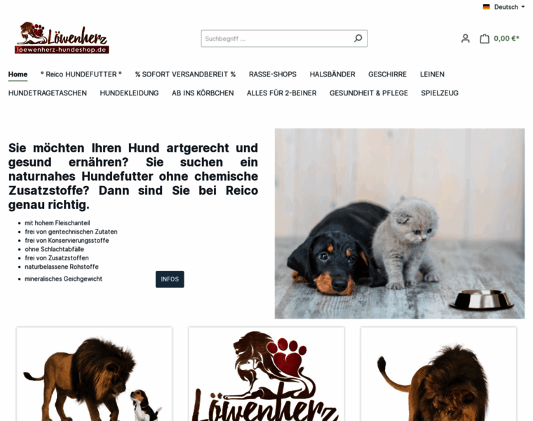 Loewenherz-hundeshop.de thumbnail