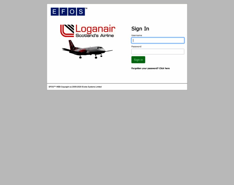 Loganair.efosweb.com thumbnail