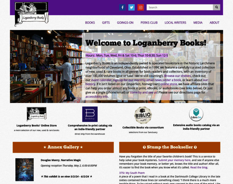 Loganberrybooks.com thumbnail