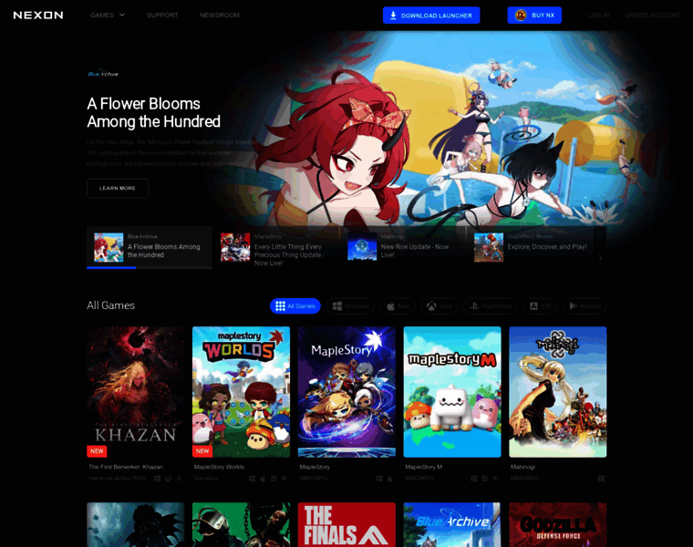 login.nexon.com at WI. Nexon Home