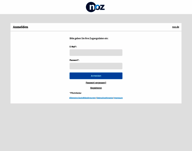 Login.noz.de thumbnail