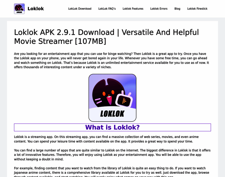 Loklokapkhd.com thumbnail