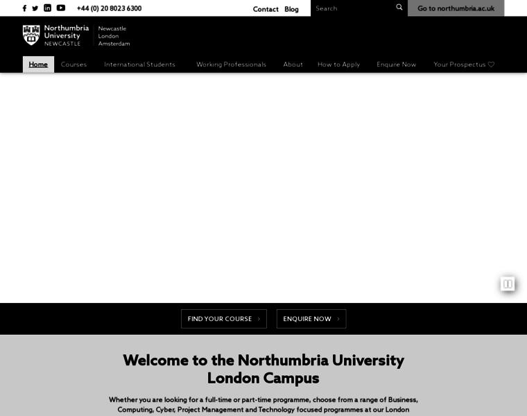 London.northumbria.ac.uk thumbnail