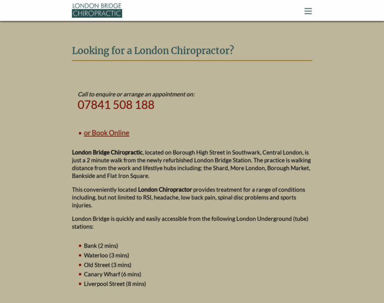 Londonbridgechiropractic.co.uk thumbnail