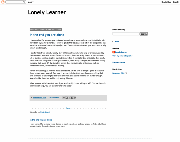 Lonelylearner.com thumbnail