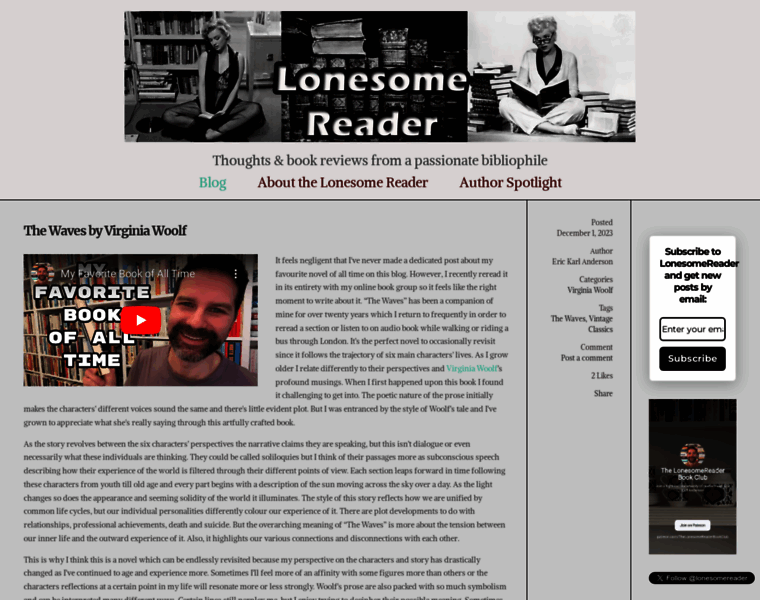 Lonesomereader.com thumbnail