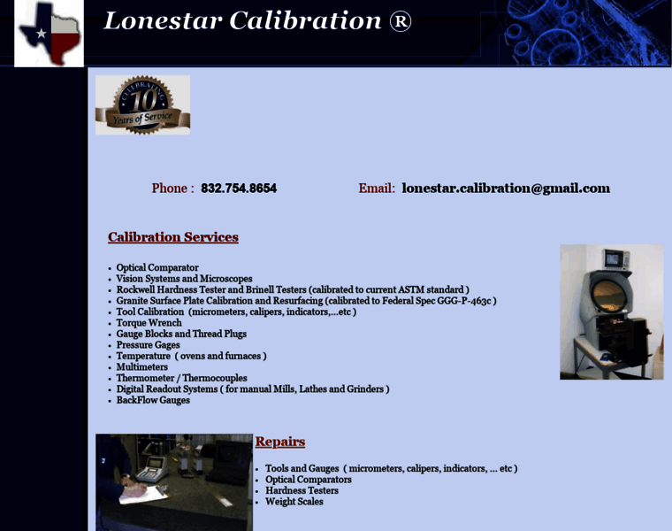 Lonestarcalibration.com thumbnail
