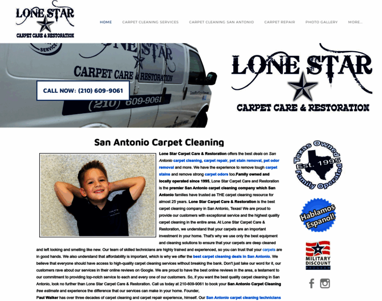 Lonestarcarpetcare.com thumbnail